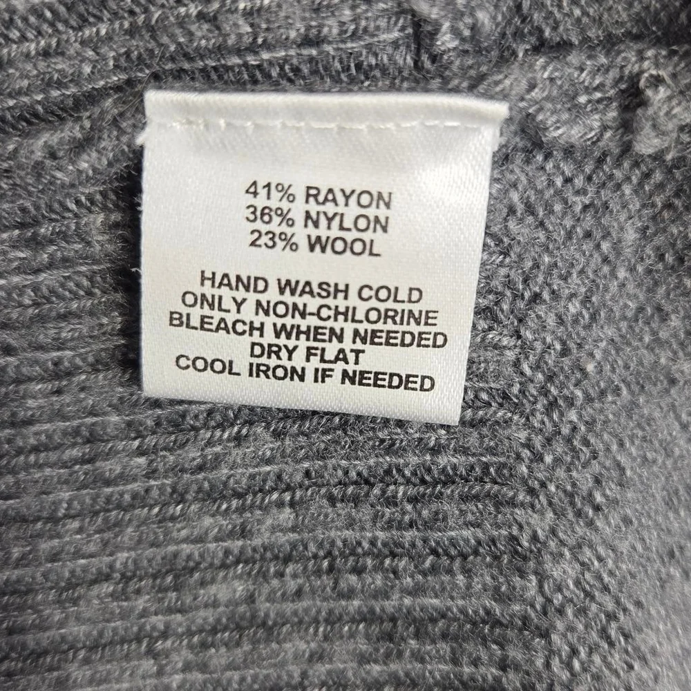 Women's LOFT Gray Open Front Cardigan Sweater M - Picture 8 of 8